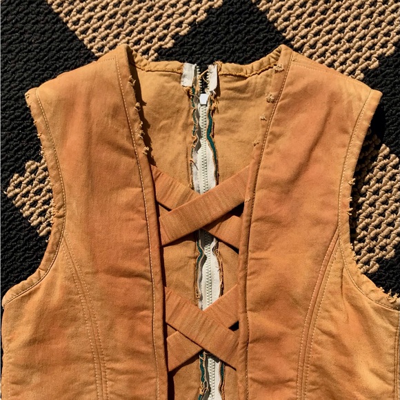 VTG Victorian Custom Brown Padded Vest - Picture 3 of 5